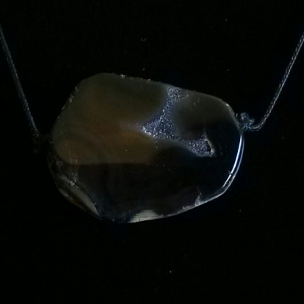 Black Druzy Agate Necklace